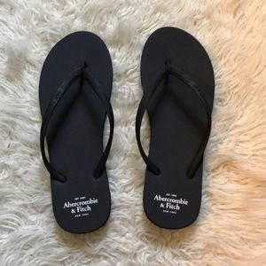 Abercrombie and Fitch dark blue flip-flops